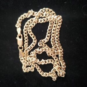 Gold Over 925 Sterling Silver Chain Necklace for 18 inches , 5.8 grms